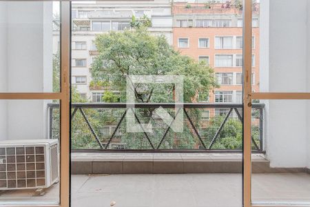 Varanda da Sala de apartamento para alugar com 1 quarto, 75m² em Cerqueira César, São Paulo