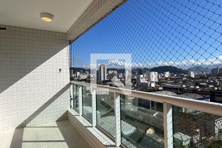 Varanda da Sala de apartamento para alugar com 2 quartos, 64m² em Macuco, Santos