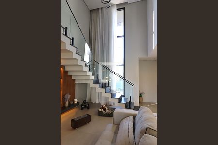 Sala  cozinha americana integrada de casa de condomínio para alugar com 2 quartos, 196m² em Mário Quintana, Viamão