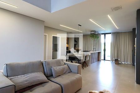 Sala  cozinha americana integrada de casa de condomínio para alugar com 2 quartos, 196m² em Mário Quintana, Viamão