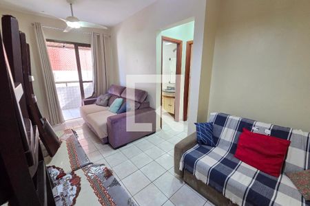 Sala de apartamento para alugar com 1 quarto, 55m² em Boqueirão, Praia Grande