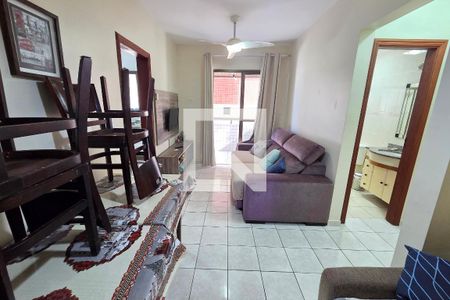 Sala de apartamento para alugar com 1 quarto, 55m² em Boqueirão, Praia Grande