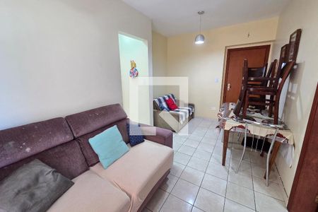 Sala de apartamento para alugar com 1 quarto, 55m² em Boqueirão, Praia Grande