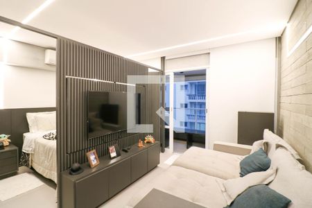 Sala / Cozinha de apartamento para alugar com 1 quarto, 47m² em Campo Belo, São Paulo