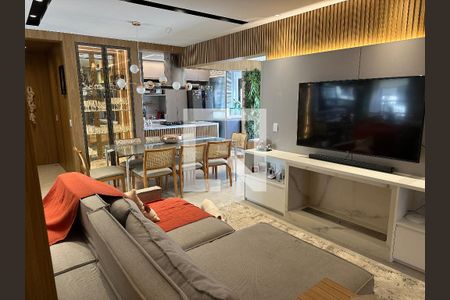 Sala de Estar de apartamento à venda com 3 quartos, 53m² em Empresarial 18 do Forte, Barueri