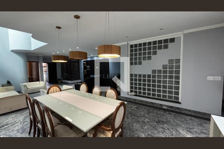 Sala de Estar - Sala de Jantar  de casa para alugar com 4 quartos, 536m² em Vila Alzira, Santo André