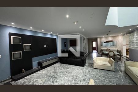 Sala de Estar - Sala de Jantar  de casa para alugar com 4 quartos, 536m² em Vila Alzira, Santo André
