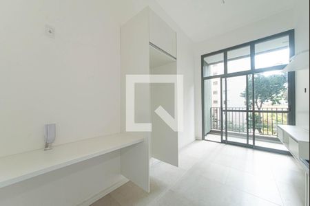 Sala - Cozinha Integrada de apartamento para alugar com 1 quarto, 32m² em Santo Amaro, São Paulo