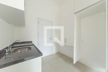 Sala - Cozinha Integrada de apartamento para alugar com 1 quarto, 32m² em Santo Amaro, São Paulo