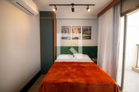 Sala / Quarto - Studio de kitnet/studio à venda com 1 quarto, 38m² em Santo Amaro, São Paulo