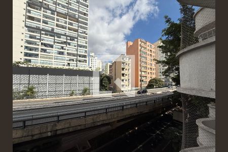 Vista Sala/Cozinha de kitnet/studio para alugar com 1 quarto, 25m² em Santa Cecilia, São Paulo