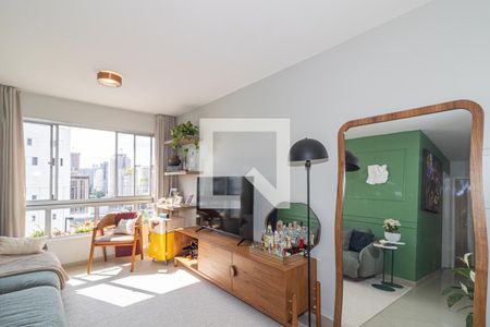 Sala de apartamento para alugar com 2 quartos, 65m² em Indianópolis, São Paulo