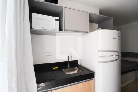 Cozinha de apartamento à venda com 1 quarto, 25m² em Indianópolis, São Paulo