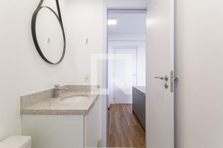 Banheiro de kitnet/studio à venda com 1 quarto, 28m² em Indianópolis, São Paulo