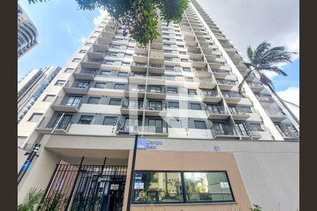 Fachada e portaria de apartamento para alugar com 1 quarto, 26m² em Campo Belo, São Paulo