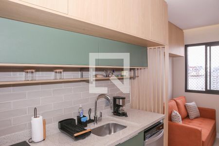 Sala e Cozinha de apartamento para alugar com 1 quarto, 25m² em Pompeia, São Paulo