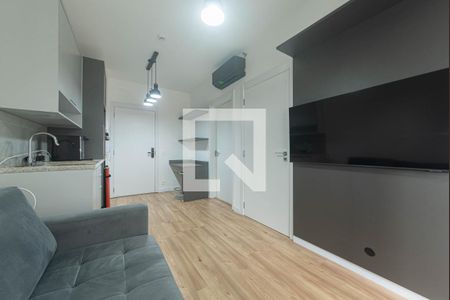 Sala - Cozinha Integrada de apartamento para alugar com 1 quarto, 34m² em Campo Belo, São Paulo