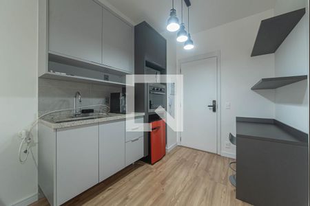 Sala - Cozinha Integrada de apartamento para alugar com 1 quarto, 34m² em Campo Belo, São Paulo