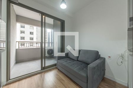 Sala - Cozinha Integrada de apartamento para alugar com 1 quarto, 34m² em Campo Belo, São Paulo