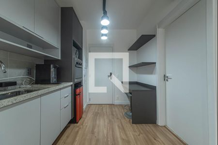 Sala - Cozinha Integrada de apartamento para alugar com 1 quarto, 34m² em Campo Belo, São Paulo