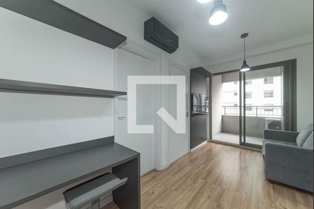 Sala - Cozinha Integrada de apartamento para alugar com 1 quarto, 34m² em Campo Belo, São Paulo