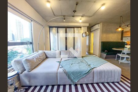 Sala de apartamento para alugar com 1 quarto, 72m² em Jardim das Acacias, São Paulo