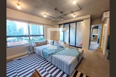 Sala de apartamento para alugar com 1 quarto, 72m² em Jardim das Acacias, São Paulo