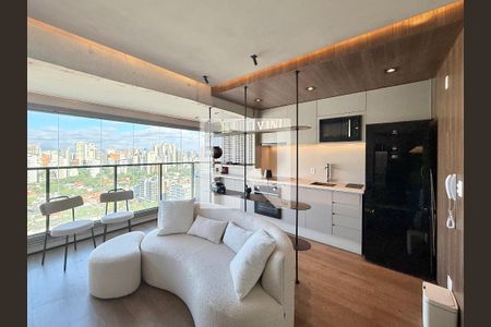 Sala de apartamento à venda com 1 quarto, 38m² em Brooklin, São Paulo