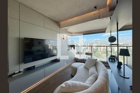 Sala de apartamento à venda com 1 quarto, 38m² em Brooklin, São Paulo