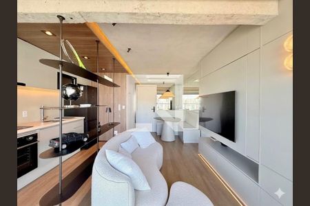 Sala de apartamento à venda com 1 quarto, 38m² em Brooklin, São Paulo
