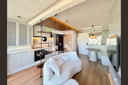 Sala de apartamento à venda com 1 quarto, 38m² em Brooklin, São Paulo