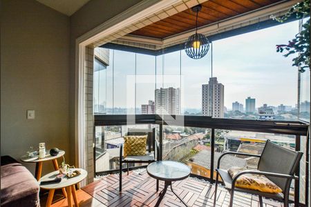 Sala de apartamento à venda com 3 quartos, 98m² em Vila Valparaíso, Santo André