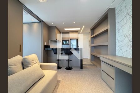 Sala/Cozinha de apartamento para alugar com 1 quarto, 42m² em Itaim Bibi, São Paulo