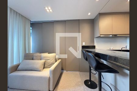 Sala/Cozinha de apartamento para alugar com 1 quarto, 42m² em Itaim Bibi, São Paulo