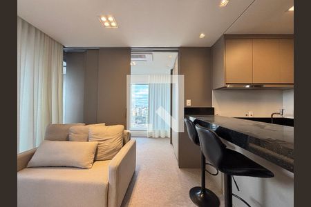 Sala/Cozinha de apartamento para alugar com 1 quarto, 42m² em Itaim Bibi, São Paulo