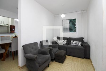 Sala  de apartamento à venda com 2 quartos, 56m² em Chácara Agrindus, Taboão da Serra