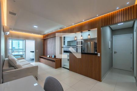 Sala de apartamento para alugar com 3 quartos, 130m² em Vila Caiçara, Praia Grande