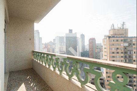 Varanda da Sala e do Quarto de apartamento à venda com 1 quarto, 69m² em Bela Vista, São Paulo