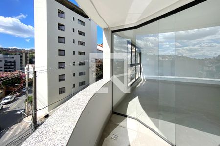 Varanda da Sala de apartamento à venda com 3 quartos, 116m² em São Bento, Belo Horizonte