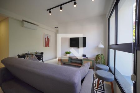 Sala de apartamento para alugar com 1 quarto, 40m² em Centro, Florianópolis