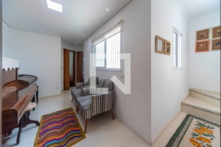 Sala de apartamento à venda com 2 quartos, 69m² em Vila Scarpelli, Santo André