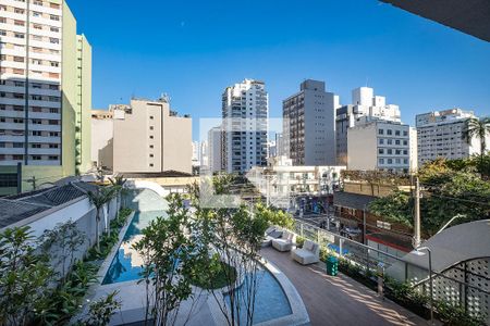 Sala/Cozinha - Vista de apartamento para alugar com 1 quarto, 45m² em Pinheiros, São Paulo