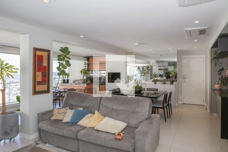 Sala e Varanda Gourmet de apartamento à venda com 3 quartos, 134m² em Vila Anastácio, São Paulo