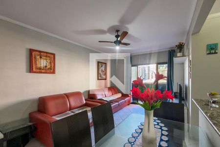 Sala de apartamento para alugar com 1 quarto, 62m² em Canto do Forte, Praia Grande