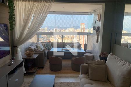 Sala de apartamento para alugar com 2 quartos, 77m² em Gonzaga, Santos
