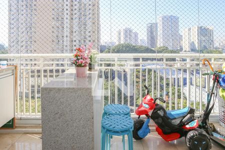 Varanda Gourmet de apartamento à venda com 3 quartos, 96m² em Várzea da Barra Funda, São Paulo