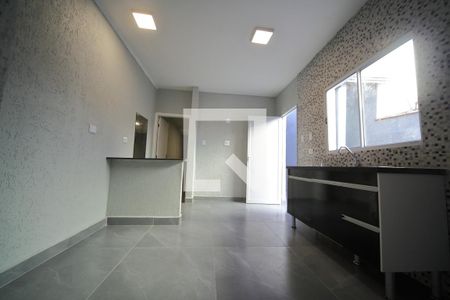 Sala/Cozinha  de casa para alugar com 1 quarto, 45m² em Jardim Maria Cecilia, São Bernardo do Campo