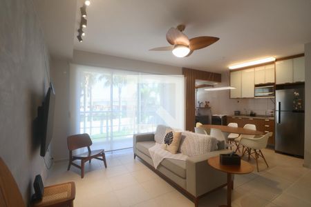 Sala de apartamento para alugar com 2 quartos, 80m² em Tortuga, Guarujá
