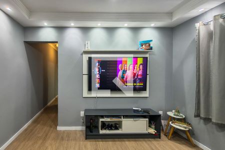 Sala de apartamento para alugar com 1 quarto, 42m² em Boqueirão, Praia Grande
