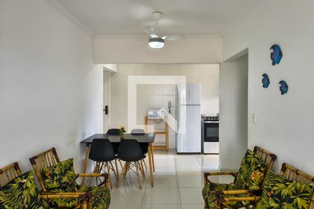 Sala de apartamento para alugar com 1 quarto, 52m² em Vila Caiçara, Praia Grande
